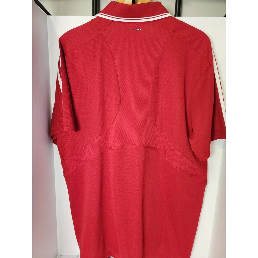 Adidas Mens 2XL Red ClimaCool Western & Southern Open Cincinnati Polo Shirt
